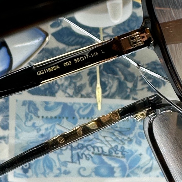 🆕 GUCCI 🧿NWOT GG1189003 Havana Oversized Rectangular Acetate Sunglasses - Picture 12 of 16